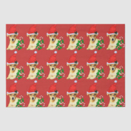 Niedlicher Jack Russell Terrier Weihnachten Seidenpapier