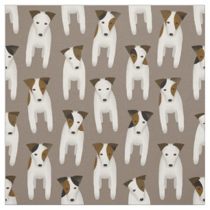 niedlicher Jack Russell Terriers Hundsmuster Stoff