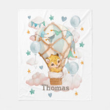 Niedlicher Jaguarcube in einem Heißluftballon