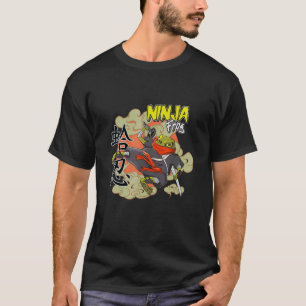 niedlicher japanischer Frosch in Ninja-Kostüm mit  T-Shirt