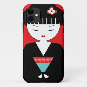 Niedlicher japanischer Geisha-Mädchen iPhone 5/5S 11 Hülle
