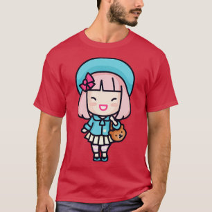 Niedlicher japanischer Hipster Girl T-Shirt