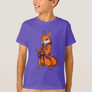 Niedlicher japanischer Samurai-Eichhörnchen T-Shirt