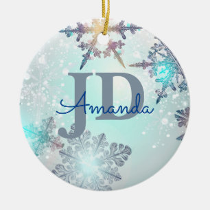 Niedlicher JD Abschluss Personalisierter Name Keramik Ornament