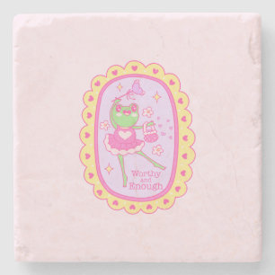 Niedlicher Jolly Frog - würdig und genug Steinuntersetzer