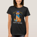 Niedlicher jüdischer Golden Retriever Dog Menorah T-Shirt<br><div class="desc">Niedlicher jüdischer Golden Retriever Dog Menorah Hat Hanukkah jüdisch.</div>
