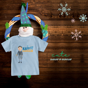 Niedlicher jüdischer Junge Happy Hanukkah Baby T-shirt