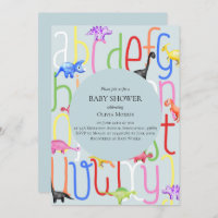 Niedlicher Junge Dinosaurier und Alphabet Babydusc