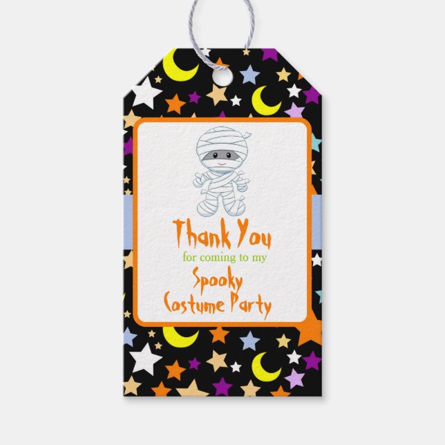 Niedlicher Junge Mummy Halloween Kostüm Party Geschenkanhänger (Vorderseite)