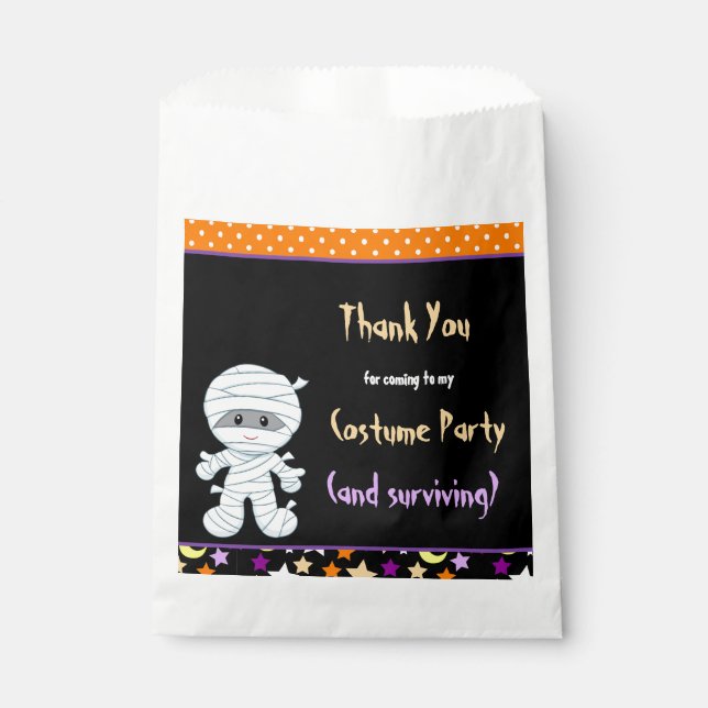 Niedlicher Junge Mummy Halloween Kostüm Party Geschenktütchen (Vorderseite)