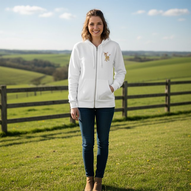 Niedlicher junger Donkey mit großen blauen Augen Hoodie (Von Creator hochgeladen)