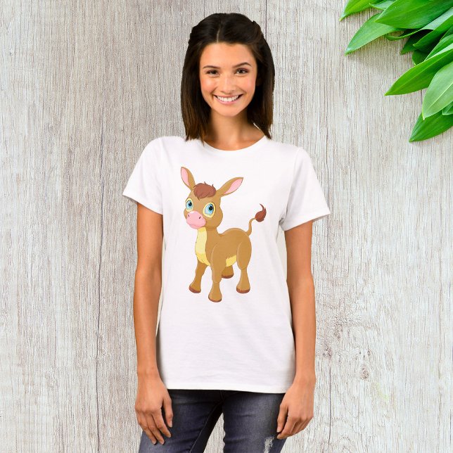 Niedlicher junger Donkey mit großen blauen Augen T-Shirt (Von Creator hochgeladen)