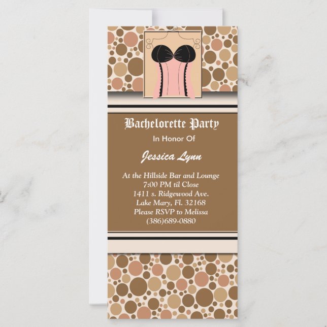 NIEDLICHER Junggeselinnen-Abschied-Designer lädt e (Vorderseite)