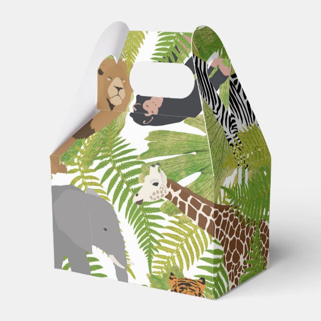 Niedlicher Jungle Animals Safari Boy | Mädchen Geschenkschachtel (Vorderseite)