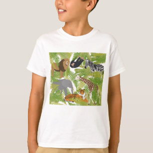 Niedlicher Jungle Animals Safari Boy   Mädchen T-Shirt