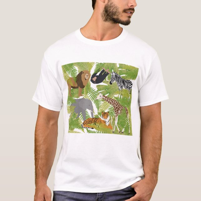 Niedlicher Jungle Animals Safari Boy | Mädchen T-Shirt (Vorderseite)