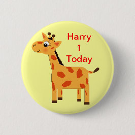 Niedlicher Jungle Giraffe Personalisierter Hintern Button