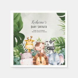 Niedlicher Jungle Safari-Aufkleber Serviette