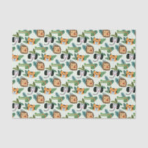 Niedlicher Jungle Safari Lion Tiger Elephant Gesch