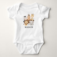 Niedlicher Jungle-Safari-Tiere Monogrammname