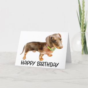 Niedlicher Jungtier Hund Lover Dackel Geburtstag Karte
