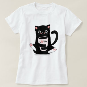 Niedlicher Kaffee Chat T - Shirt