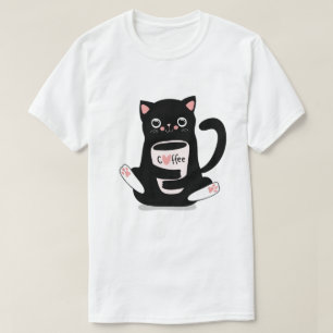 Niedlicher Kaffee Chat T - Shirt