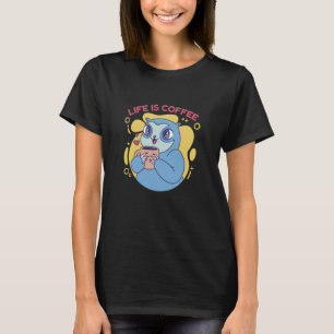 Niedlicher Kaffee Drink Drink Kaffee Caffé T-Shirt