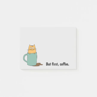 Niedlicher Kaffee Hinweis Post-it Klebezettel