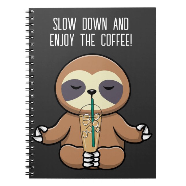 Niedlicher Kaffee & Ice, Abkühlung und Kaffee geni Notizblock (Vorderseite)