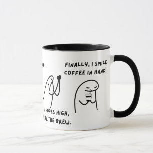 Niedlicher Kaffee Lover Cartoon Morgens Tasse