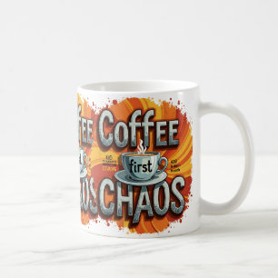 niedlicher Kaffee und Bagel am Morgen - Cartoon Ge Kaffeetasse