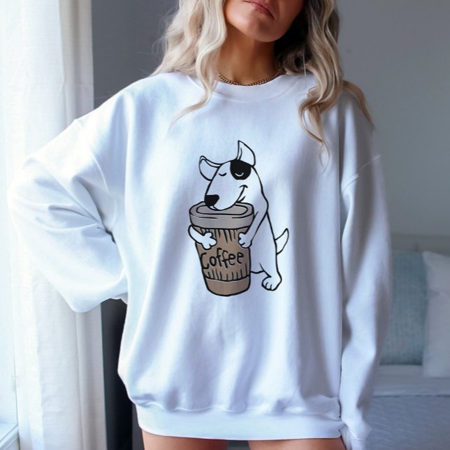 Niedlicher Kaffeehund Sweatshirt (Von Creator hochgeladen)
