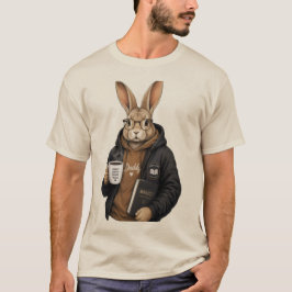 Niedlicher Kaffeekaninchen | Stilvolle Hasentier-K T-Shirt
