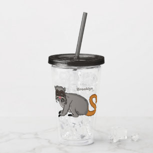Niedlicher Kaiser Tamarin Illustrator Cartoon Acryltrinkbecher