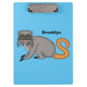 Niedlicher Kaiser Tamarin Illustrator Cartoon Klemmbrett