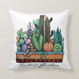 Niedlicher Kakteen Garden in Pot Kissen