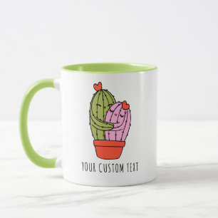 Niedlicher Kakteen Personalisierter Valentinstag Tasse