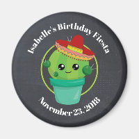 Niedlicher Kaktus in einem Sombrero-Geburtstag Sav
