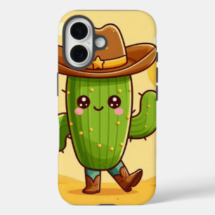 Niedlicher Kaktus mit Cowboy-Hut iPhone 16 Hülle
