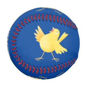 Niedlicher Kanarienvogel-Cartoon Baseball