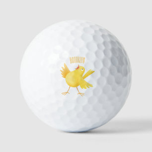 Niedlicher Kanarienvogel-Cartoon Golfball