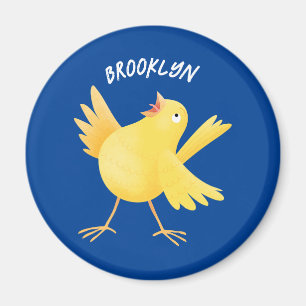 Niedlicher Kanarienvogel-Cartoon Magnet