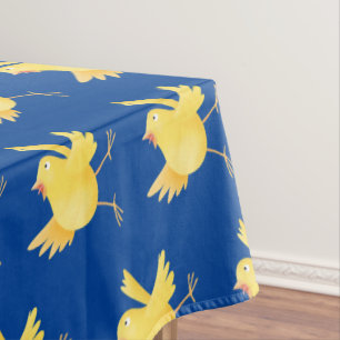 Niedlicher Kanarienvogel-Cartoon Tischdecke