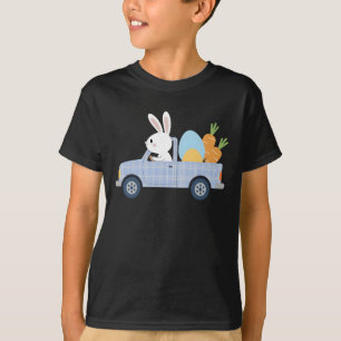 Niedlicher Karierter LKW Kleinkind Karrot T-Shirt