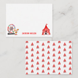 Niedlicher Karneval Zirkus Zelt-Clowns Kinderspiel Mitteilungskarte