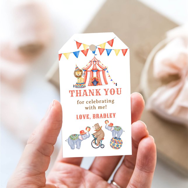 Niedlicher Karnevalskreis & Tiere Geburtstag Viele Geschenkanhänger (Von Creator hochgeladen)