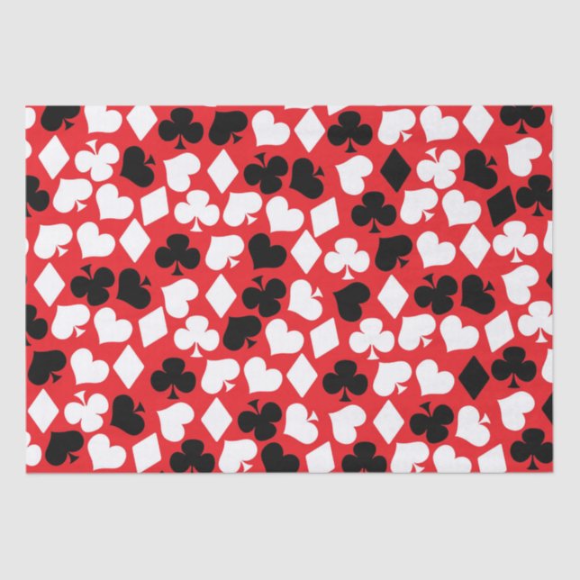 Niedlicher Kartenspiel Anzug Casino Party Seidenpapier (Vorderseite)