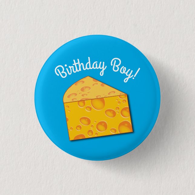 Niedlicher Käse Wedge Kids 1. Geburtstag Party Button (Vorderseite)