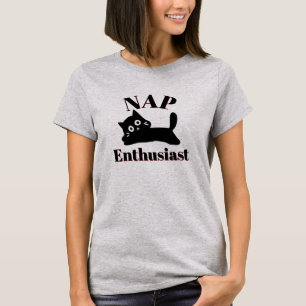 Niedlicher Kat-Nickerchen-Enthusiast T-Shirt